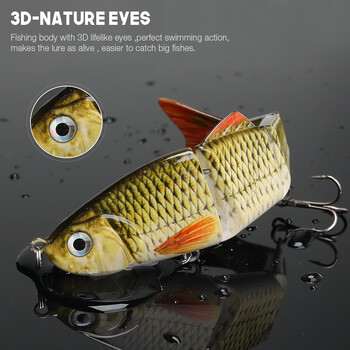 VTAVTA 12cm 16g Lifelike 4 Segments Joint Bait Artificial Fishing Lure Sinking Wobblers For Pike Swimbait Crankbaits Ψάρεμα