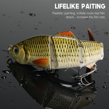 VTAVTA 12cm 16g Lifelike 4 Segments Joint Bait Artificial Fishing Lure Sinking Wobblers For Pike Swimbait Crankbaits Ψάρεμα