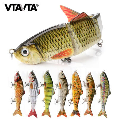 VTAVTA 12cm 16g realistični 4 segmentni mamac za zglobove umjetni mamac za ribolov tonući vobleri za štuku Swimbait Crankbaits ribolov