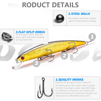 MOOKZZ 2023 New Arrival 130mm 21g Suspension Fishing Lures Minnow High Quality Baits Wobblers Good Action Professional