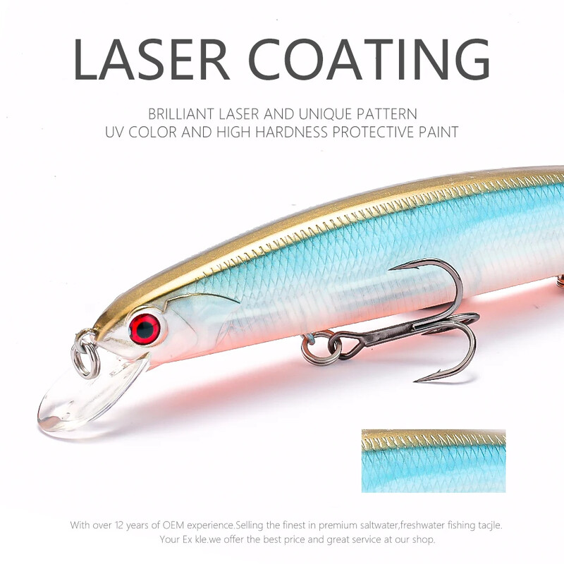 MOOKZZ 2023 Novi dolazak 130 mm 21 g Suspenzija Ribolov Mamci Minnow Visokokvalitetni mamci Vobleri Dobra akcija Profesionalni