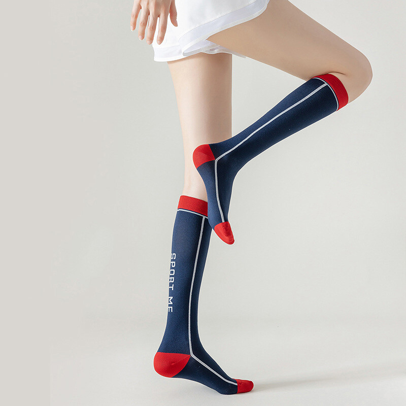 Kompresijske čarape za žene Profesionalni sport Fitness Trčanje Biciklizam Ženske čarape Visoko elastične prozračne duge čarape za oblikovanje
