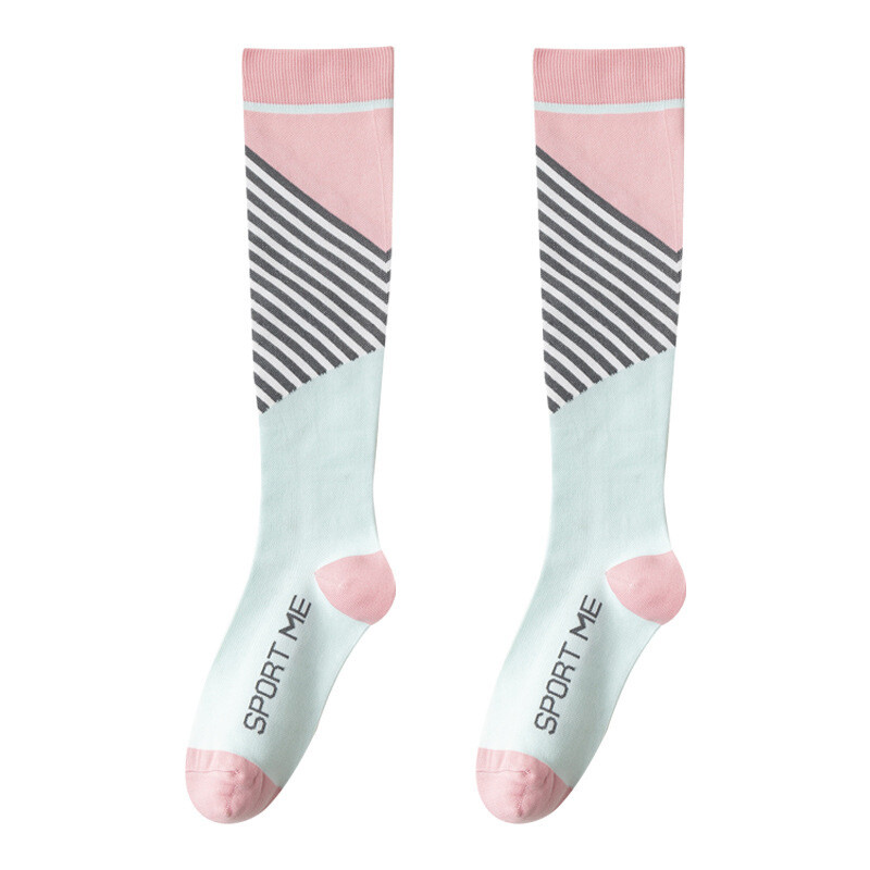 Kompresijske čarape za žene Profesionalni sport Fitness Trčanje Biciklizam Ženske čarape Visoko elastične prozračne duge čarape za oblikovanje