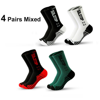 Nogometne čarape protiv klizanja Nogometne čarape Muškarci Ženske Košarka Tenis Profesionalne sportske čarape Mid Calf Trčanje Biciklizam Ragbi čarape