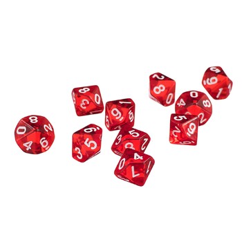 D10 Ten Sided Gem Dice για παιχνίδια RPG Dragons Σετ με 10 ζάρια