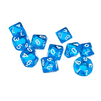 D10 Ten Sided Gem Dice για παιχνίδια RPG Dragons Σετ με 10 ζάρια