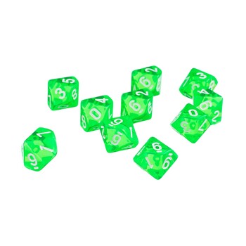 D10 Ten Sided Gem Dice για παιχνίδια RPG Dragons Σετ με 10 ζάρια