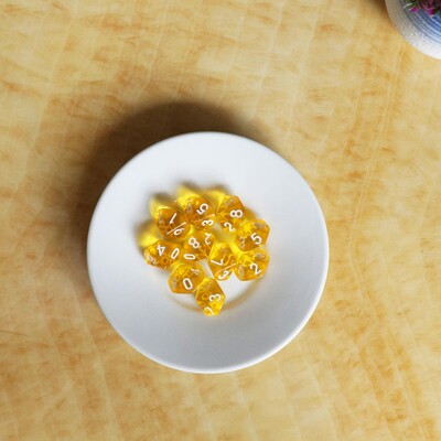 D10 desetostrane draguljaste kockice za RPG Dragons igre Set od 10 kockica