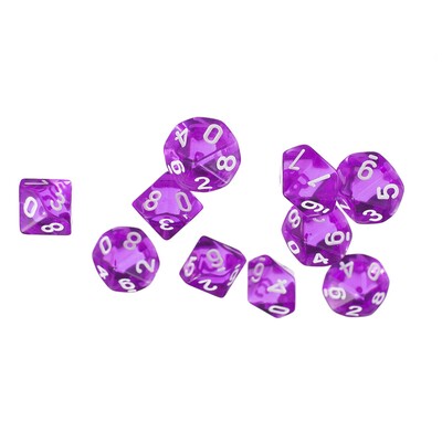 D10 desetostrane draguljaste kockice za RPG Dragons igre Set od 10 kockica