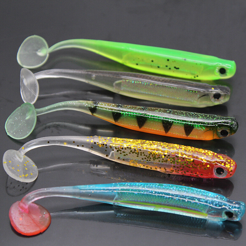 5pcs/Lot Jigging Wobblers Mamac za ribolov 9cm 7cm 2g 5g shad T-tail meki mamac Umjetni silikonski mamci Pribor za pecanje bas štuke