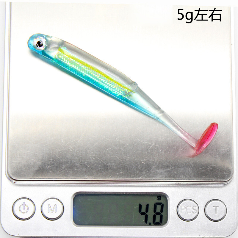 5pcs/Lot Jigging Wobblers Mamac za ribolov 9cm 7cm 2g 5g shad T-tail meki mamac Umjetni silikonski mamci Pribor za pecanje bas štuke