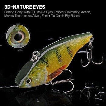 VTAVTA 7cm 18g Rattlin Vib Fishing Lure Sinking Wobblers For Pike Fishing Crankbaits Lure Crank Baits Artificial VIB Lures Metal