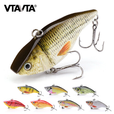 VTAVTA 7cm 18g Rattlin Vib Fishing Lure Tonući vobleri za ribolov štuke Crankbaits Lure Crank Baits Umjetni VIB mamci Metalni