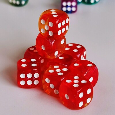 10 buc/lot D6 zaruri 6 fețe zaruri Joc de masă cazinou zaruri acrilice cu margine rotundă zaruri D6 12 mm zaruri cazinou zaruri DND