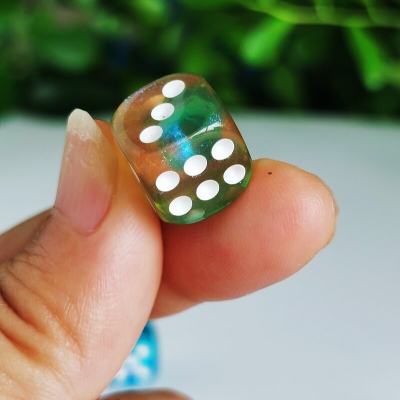 10 buc/lot D6 zaruri 6 fețe zaruri Joc de masă cazinou zaruri acrilice cu margine rotundă zaruri D6 12 mm zaruri cazinou zaruri DND