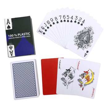 2 комплекта/партиди Bridge Pattern Poker Baccarat Пластмасови водоустойчиви карти за игра Little Letters Texas Hold\'em Настолна игра 2,28*3,46 инча