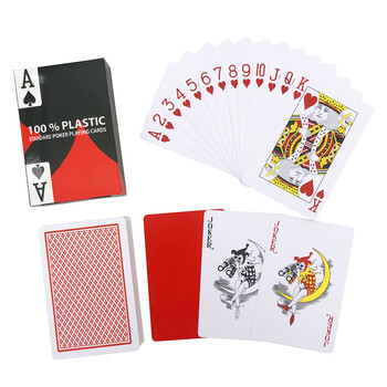 2 комплекта/партиди Bridge Pattern Poker Baccarat Пластмасови водоустойчиви карти за игра Little Letters Texas Hold\'em Настолна игра 2,28*3,46 инча