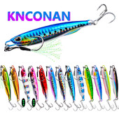 Uronjena riba s olovom Duga metalna šablona Mamac za pecanje Slow Cast Jigging Žlica 20G 30G 40G 60G Metalni mamac s umjetnom obalom Morski pribor