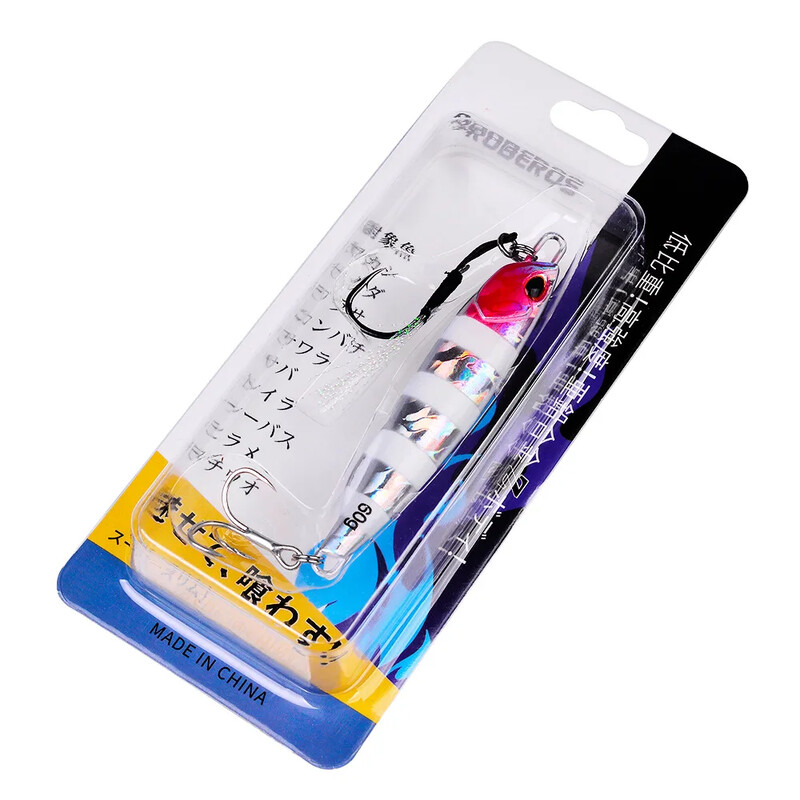 Uronjena riba s olovom Duga metalna šablona Mamac za pecanje Slow Cast Jigging Žlica 20G 30G 40G 60G Metalni mamac s umjetnom obalom Morski pribor