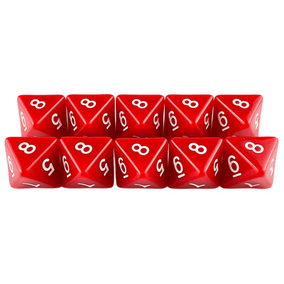 D8 Polyhedrálne kocky 15,5 mm TRPG DND Digitálna hracia sada s kockami 8 strán 10 ks pre stolové hry