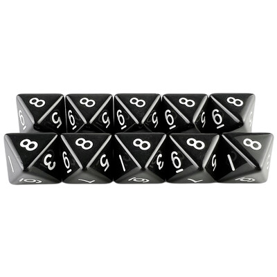 D8 Polyhedrálne kocky 15,5 mm TRPG DND Digitálna hracia sada s kockami 8 strán 10 ks pre stolové hry
