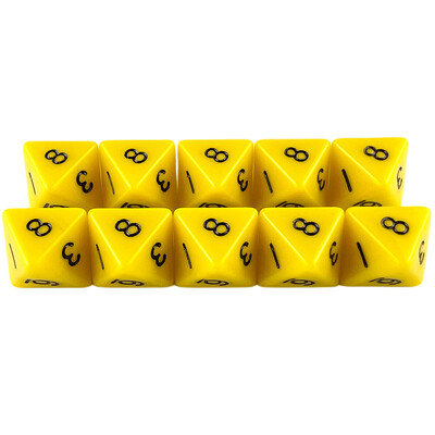 D8 Polyhedrálne kocky 15,5 mm TRPG DND Digitálna hracia sada s kockami 8 strán 10 ks pre stolové hry