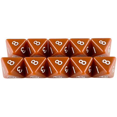 D8 Polyhedrálne kocky 15,5 mm TRPG DND Digitálna hracia sada s kockami 8 strán 10 ks pre stolové hry