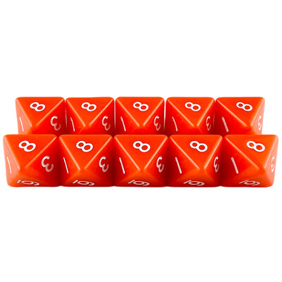 D8 Polyhedrálne kocky 15,5 mm TRPG DND Digitálna hracia sada s kockami 8 strán 10 ks pre stolové hry