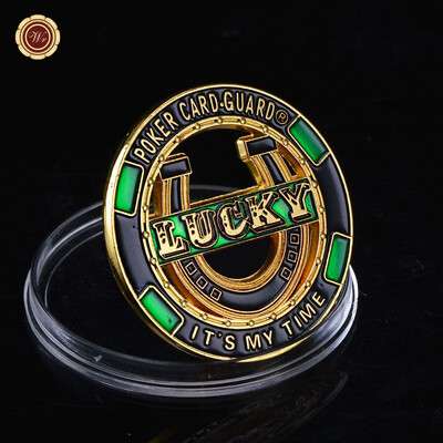 Pokera kāršu aizsargs aizsargs Pokera kārtis Metāla suvenīru žetonu komplekts Kazino monētas Pokera spēles Hold`em piederumi Laimes monēta viņam