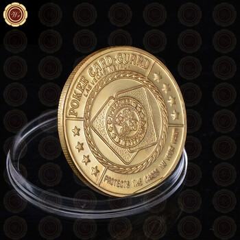 Metal Poker Coin Card Guard Protector Κάρτες πόκερ Καλή τύχη Πρόκληση Coin Chips Casino Dealer Token Souvenir Συλλεκτικά δώρα