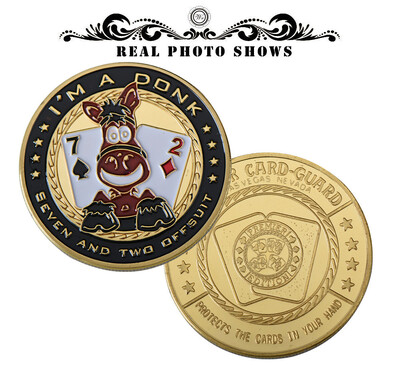 Protector de protecție pentru cărți pentru monede de poker din metal Cărți de poker Provocare noroc Monede Jetoane de cazinou Dealer Jeton Suvenir Cadouri de colecție