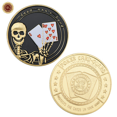Protector de protecție pentru cărți pentru monede de poker din metal Cărți de poker Provocare noroc Monede Jetoane de cazinou Dealer Jeton Suvenir Cadouri de colecție