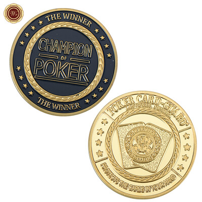 Protector de protecție pentru cărți pentru monede de poker din metal Cărți de poker Provocare noroc Monede Jetoane de cazinou Dealer Jeton Suvenir Cadouri de colecție