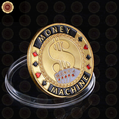 Protector de protecție pentru cărți pentru monede de poker din metal Cărți de poker Provocare noroc Monede Jetoane de cazinou Dealer Jeton Suvenir Cadouri de colecție