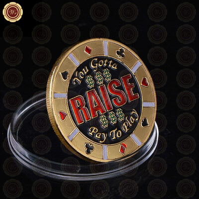 Protector de protecție pentru cărți pentru monede de poker din metal Cărți de poker Provocare noroc Monede Jetoane de cazinou Dealer Jeton Suvenir Cadouri de colecție