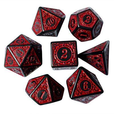 7 vnt. kelių pusių kauliukų rinkinys raudonas/baltas/mėlynas/geltonas/žalias kauliukų rinkinys vaidmenų žaidimo kauliukai RPG MTG stalo žaidimui