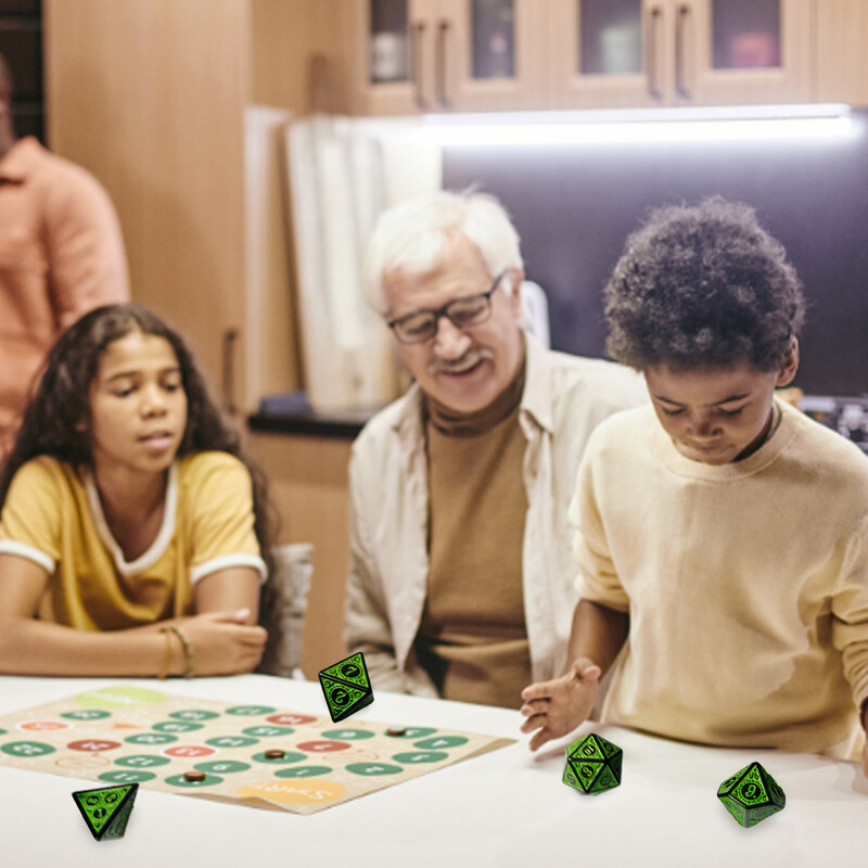 7 vnt. kelių pusių kauliukų rinkinys raudonas/baltas/mėlynas/geltonas/žalias kauliukų rinkinys vaidmenų žaidimo kauliukai RPG MTG stalo žaidimui