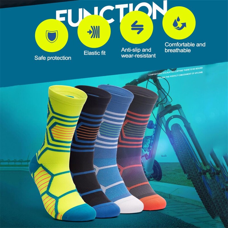 Čarape za vanjske sportove Čarape za biciklizam Neklizajuće čarape za bicikle otporne na habanje Kompresijske čarape za trening za opremu za vožnju