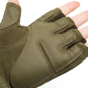 Γάντια τακτικής εξωτερικού χώρου Half Finger Paintball Airsoft Shot Combat Anti-Slid Men Bicycle Camping Gloves Hunting Protective tool