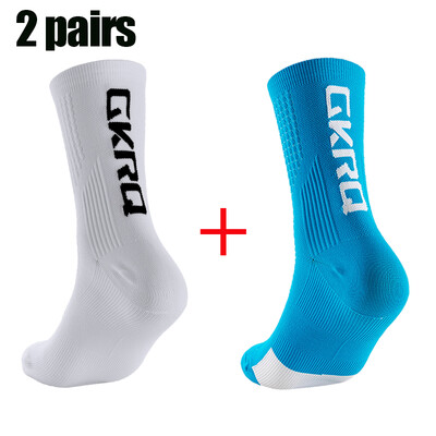 2 para GKRQ Nove biciklističke čarape Biciklističke medicinske sestre Kompresijske cestovne bicikle za trčanje Mtb do koljena Bijele Sportske Smiješne marke Crne