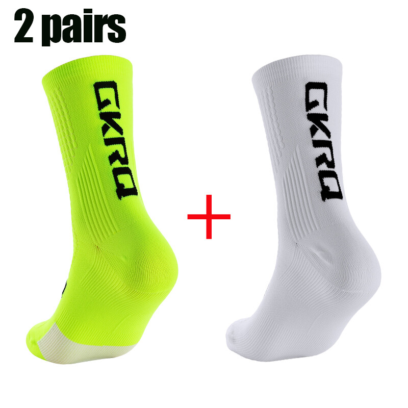 2 para GKRQ Nove biciklističke čarape Biciklističke medicinske sestre Kompresijske cestovne bicikle za trčanje Mtb do koljena Bijele Sportske Smiješne marke Crne