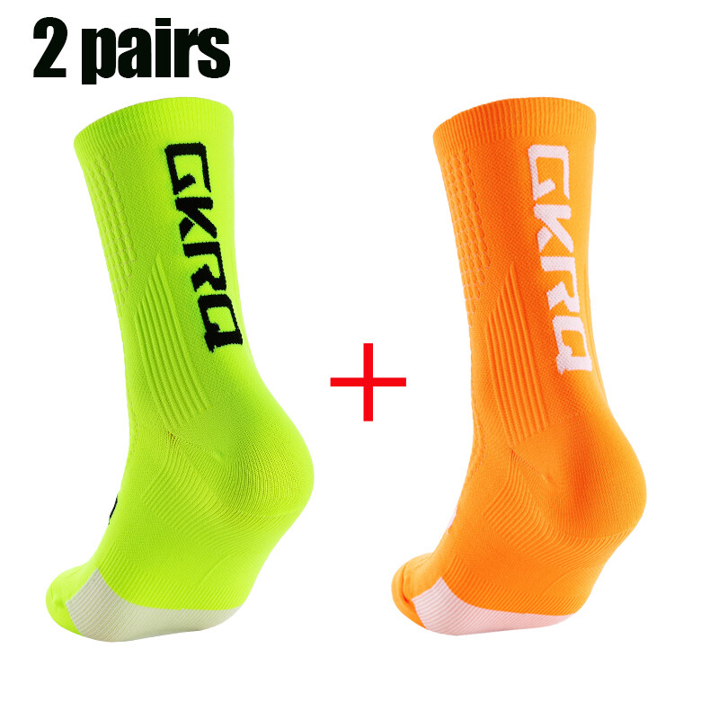 2 para GKRQ Nove biciklističke čarape Biciklističke medicinske sestre Kompresijske cestovne bicikle za trčanje Mtb do koljena Bijele Sportske Smiješne marke Crne