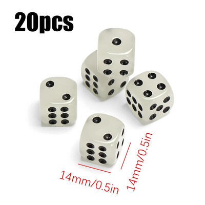 5-30 KOM 14 mm 6-strane noktilucentne kockice, noćno svjetlo, okrugle kutne kocke, zabavni bar, KTV zabava, svjetleće kockice za igru, alat za piće