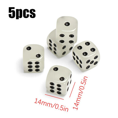 5-30 KOM 14 mm 6-strane noktilucentne kockice, noćno svjetlo, okrugle kutne kocke, zabavni bar, KTV zabava, svjetleće kockice za igru, alat za piće