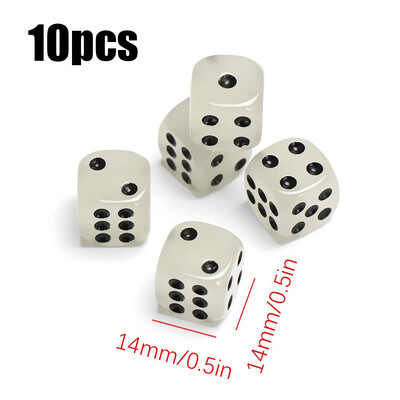 5-30 KOM 14 mm 6-strane noktilucentne kockice, noćno svjetlo, okrugle kutne kocke, zabavni bar, KTV zabava, svjetleće kockice za igru, alat za piće