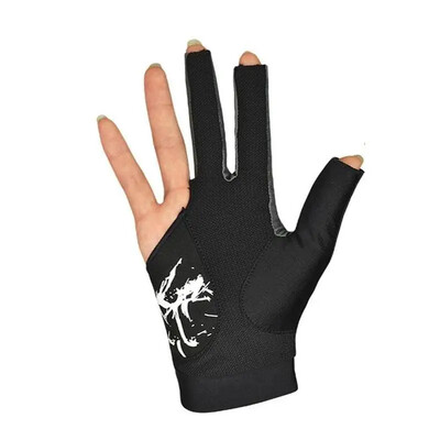 Snūkera biljarda cimdi Trīs pirksti Kreisā un Labā Roka Viena Snūkera Biljarda Cimdi Pretslīdēšanas