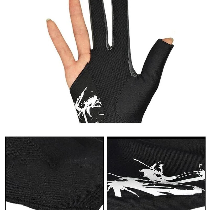 Snūkera biljarda cimdi Trīs pirksti Kreisā un Labā Roka Viena Snūkera Biljarda Cimdi Pretslīdēšanas