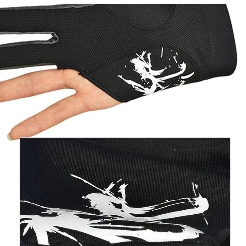 Snūkera biljarda cimdi Trīs pirksti Kreisā un Labā Roka Viena Snūkera Biljarda Cimdi Pretslīdēšanas