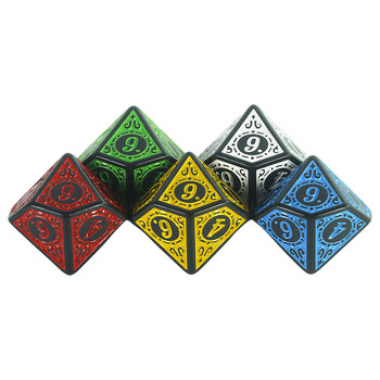 Ακρυλικά ζάρια 10 όψεων D10 Polyhedral Dice σετ για επιτραπέζια παιχνίδια ρόλων DND RPG