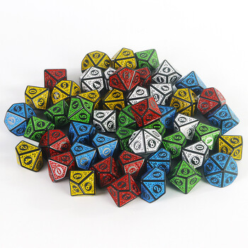 Ακρυλικά ζάρια 10 όψεων D10 Polyhedral Dice σετ για επιτραπέζια παιχνίδια ρόλων DND RPG